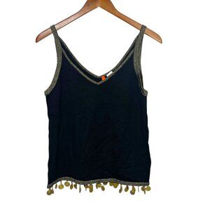 Festival Medallion Zodiac Celtic Y2K Coachella Cami Top Metallic Fariy Large